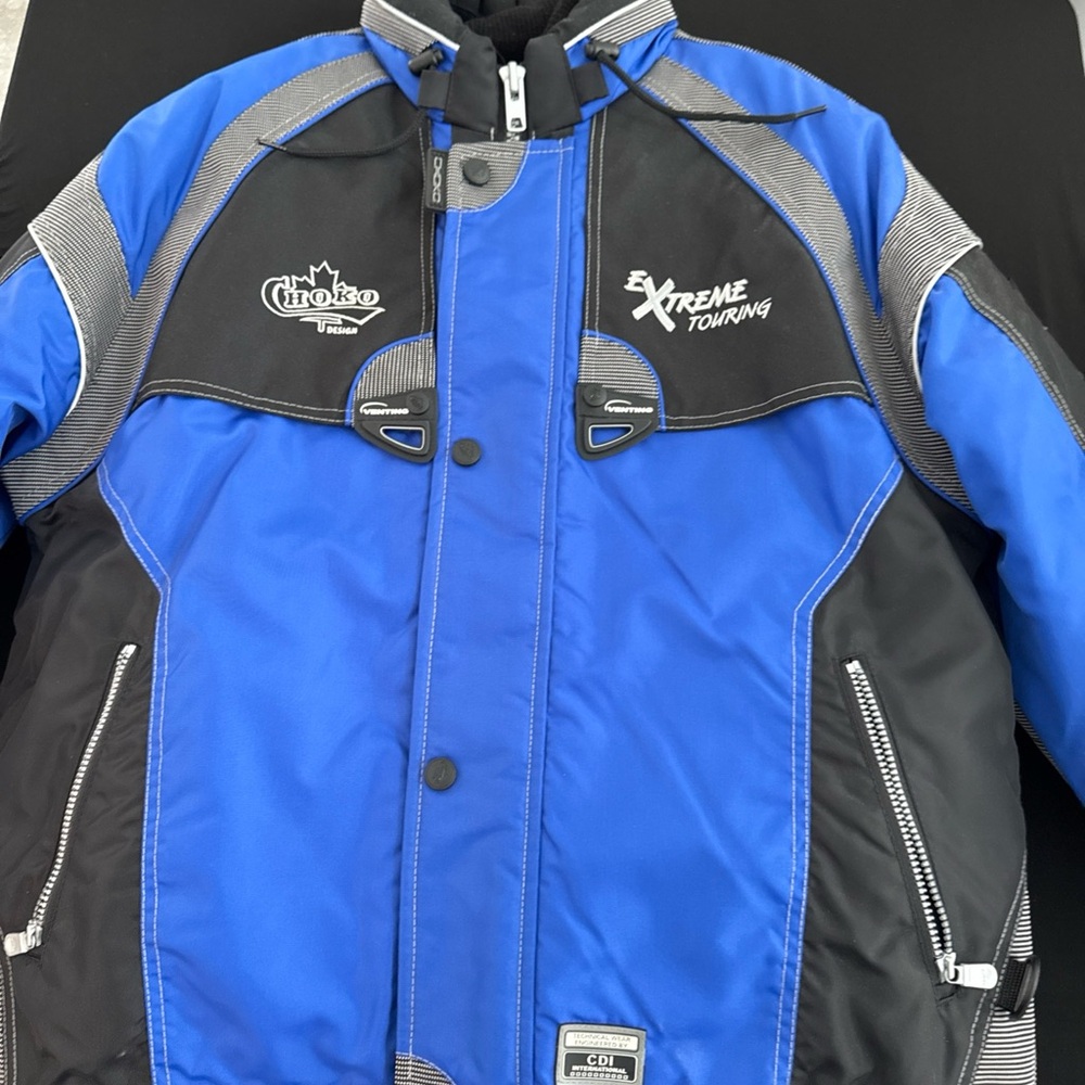 Choko Extreme Touring Men's Blue and Black Snowmobile Jacket L